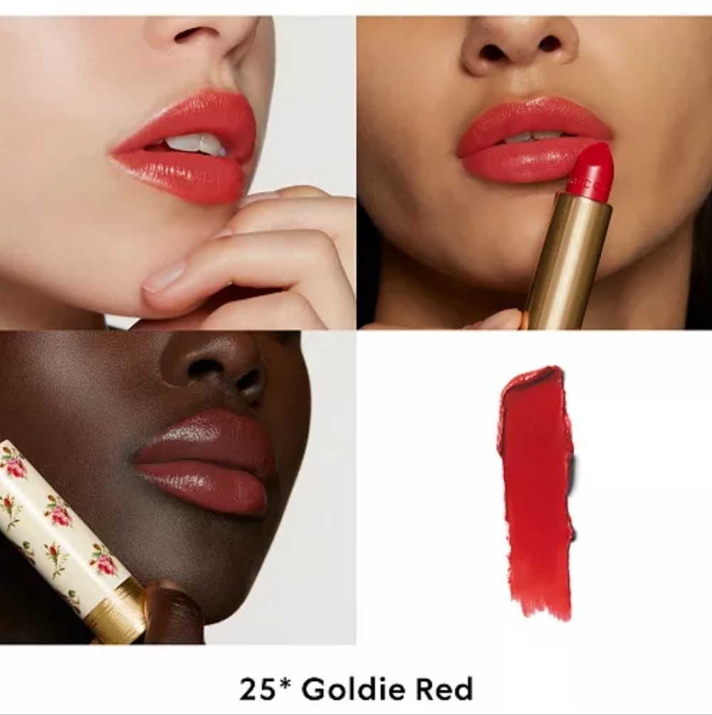 Gucci Rouge à Lèvres Lipstick - 25* Goldie Red NWOB - Picture 2 of 5